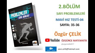 Hız ve Renk TYT ProblemlerSayı Problemleri Mavi Hız Testi 4 sayfa 3536 [upl. by Slemmer]