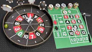 Homemade Casino Fun Creating a Cardboard Roulette Wheel Pencil or wooden stick [upl. by Sineray132]