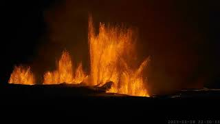 The start of the Grindavík 2023 eruption  Live from Iceland [upl. by Audsley871]