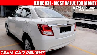 Dzire VXI 2021  Detailed Review with On Road Price  Maruti Suzuki Dzire 2021 Facelift  AMT [upl. by Avah]