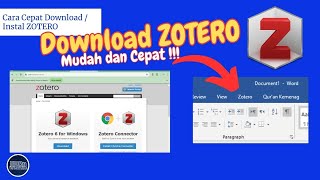 Cara Cepat Download ZOTERO dan Instal Zotero di Microsoft Word [upl. by Yaniv]