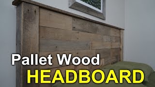 Rustic Headboard with Pallets  How to [upl. by Aiuhsoj267]