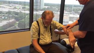 Chiropractic adjustment Severe Scoliosis amp Kyphosis Exam On 70 Year Old Patient With No Pain [upl. by Hsima]