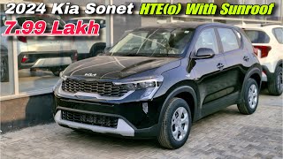 Kia Sonet HTE Optional 2024  Price amp Features ❤️ kia Sonet HTE O With Black Colour [upl. by Eenal443]