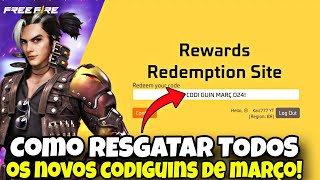 COMO COLOCAR CODIGO NO FREEFIRE COMO RESGATAR CODIGO FREEFIRE COMO RESGATAR CODIGUIN NO FREEFIRE [upl. by Codding497]