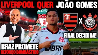 LIVERPOOL QUER JOÃO GOMES  BRAZ PROMETE BOMBA NO FLA  FLAMENGO X CORINTHIAS NA FINAL [upl. by Annah]