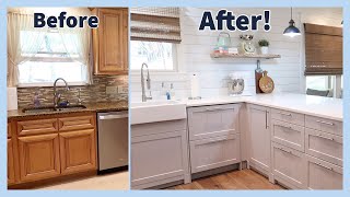 DIY Small Kitchen Remodel  Before and After Ikea Kitchen  90s Kitchen Extreme Makeover [upl. by Fariss17]