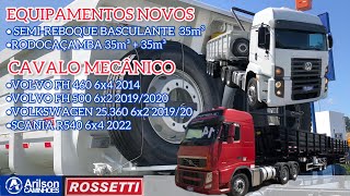 RODOCAÇAMBA 9 EIXOS ROSSETTI 35m³ NOVA CAÇAMBA SEMIREBOQUE 3 EIXOS 30m³ NOVA VOLVO FH 460 [upl. by Stan]