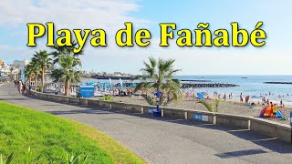 COSTA ADEJE TENERIFE PLAYA FANABE BEACH WALK [upl. by Ellerrehc339]