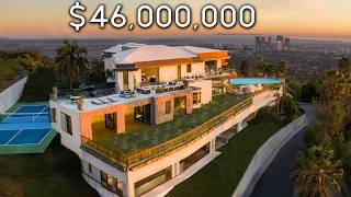 Bali Inspired BEVERLY HILLS Mansion With Insane City Views [upl. by Haisoj795]