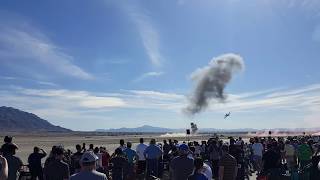 Simulated attack on Nellis Air Force Base Airshow Air amp Space exhibit 111117 quotAMAZING must seequot [upl. by Balsam]