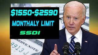 1550  2590 Monthly Income Limits for SSDI  Social Security Disability [upl. by Goldie214]