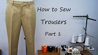 How to sew trousers  part 1 [upl. by Novyar747]