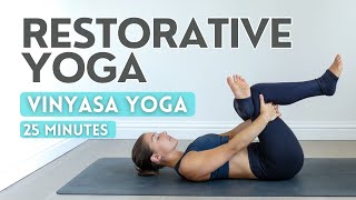 RESTORATIVE YOGA FLOW amp SLOW STRETCH  Yoga with Charlie Follows [upl. by Assinna]