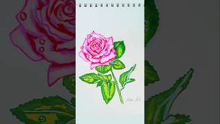 Gül çizimi 🌹cizim pencildrawing keşfet aboneol art [upl. by Etana]