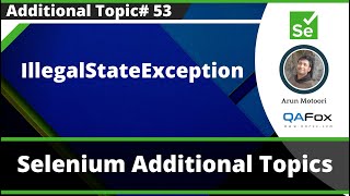 IllegalStateException  Selenium Exception Type [upl. by Zischke278]