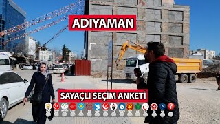 DEPREM BÖLGESİ ADIYAMANDA SAYAÇLI SEÇİM ANKETİ 2024 Adıyamanda Dengeler Değişiyor Gibi [upl. by Ylhsa]