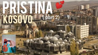 Pristina Kosovo 4 k walking tour cathedral view and more [upl. by Holds269]