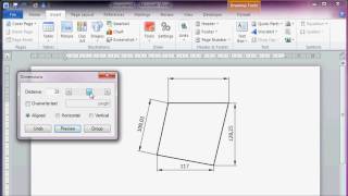 CAD like Dimensioning in Microsoft Office Word 2010 [upl. by Baptist]