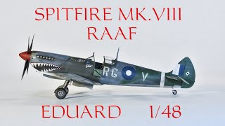 Spitfire MkVIII Full Build  Eduard 148 [upl. by Gnot]