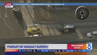 Authorities pursue highspeed driver in LA County [upl. by Elohcin]