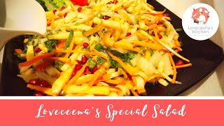 Loveceenas Special Salad  Fruits amp Vegetables Salad  Quick Salad Recipe [upl. by Valry]