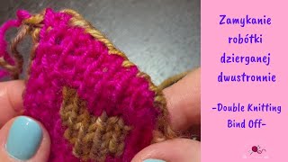 Zamykanie robótki dzierganej dwustronnie  Włoskie zamknięcie oczek  Tubular Bind Off [upl. by Mona343]