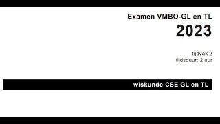 Wiskunde Examen Vmbo GLTL 2023 Tijdvak 2 Opg 01 tm 04 [upl. by Acilejna]