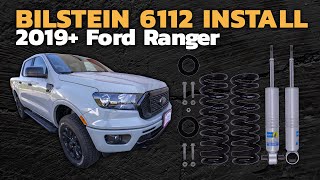 Bilstein 6112 Shocks and Springs Installation  2019 Ford Ranger [upl. by Nawj]