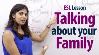 How to talk about your family  English Lesson  Free ESL Lessons [upl. by Cointon988]