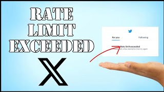 How To Fix Rate Limit Exceeded on Twitter X 2024 [upl. by Tomchay406]