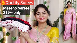 Meesho Sarees haul 219 only 👌Quality in Low budget sumawonders meeshohaul [upl. by Daeriam796]