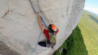 Gunks POV Route Beta quotCCKquot 57 linking pitches 2 amp 3 quotCascading Crystal Kaleidoscopequot [upl. by Lardner]