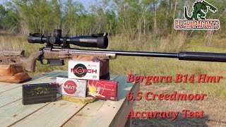 Accuracy Test with Bergara B14 Hmr 65 Creedmoor with Hornady Ammo [upl. by Thia]