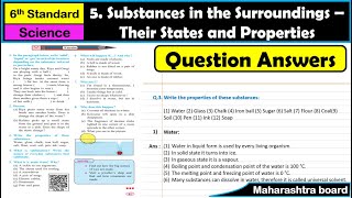 Substances in the Surroundings –Their States and Properties  Question Answers  Class 6  Science [upl. by Acimot]