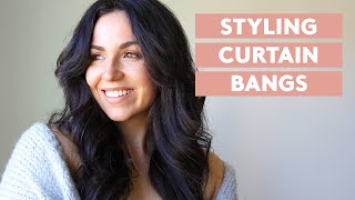 How To Style Curtain Bangs [upl. by Ahsinyd]