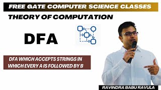 TOC  DFA  DFA which accepts strings in which every a is followed by b  Ravindrababu Ravula [upl. by Nafis]