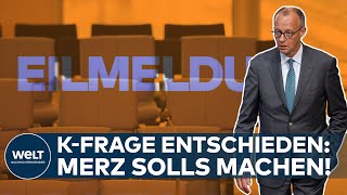 FRIEDRICH MERZ IST KANZLERKANDIDAT DER UNION  CSUChef Markus Söder macht den Weg frei  EILMELDUNG [upl. by Ahseele748]