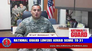 CA National Guard Reduces minimum ASVAB score to enlist [upl. by Let]