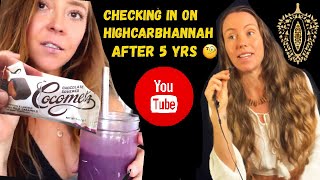 Freelee reacts to HighCarbHannah What I eat in a day 60 [upl. by Comptom]