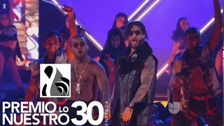 Maluma  Corazón Feat Nego do Borel Live at Premio Lo Nuestro 2018 [upl. by Suidualc]