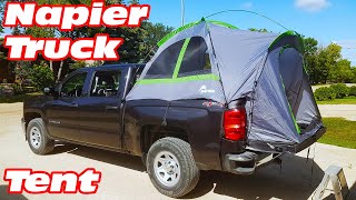 Napier Backroadz Truck tent  Full Setup  2015 Silverado with BedRug bedliner  ultramarathon base [upl. by Stephania]