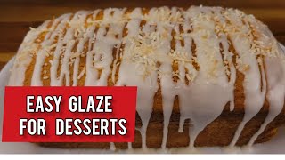 Easy Powdered Sugar Glaze for Desserts  Liquid icing  Liquid frosting [upl. by Hogle]