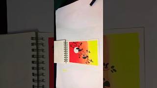 Cute and Easy sunset Painting with bird shortsfeed sunset painting shahanazzart1919 [upl. by Martinsen]