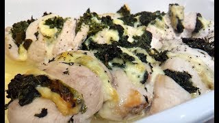 Hasselback Chicken with Spinach and Pepper Jack Low Carb  Gluten Free [upl. by Morez]