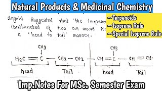 Terpenoid and Carotenoids  Isoprene Rule amp Special Isoprene Rule  Natural Product  Handmade Notes [upl. by Leyla]