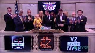 Winner of the 2014 Indianapolis 500 Rings The NYSE Opening Bell [upl. by Rema]