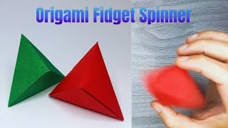 DIY Origami Hexahedron Spinner Easy  Paper Fidget Spinner [upl. by Kimble393]