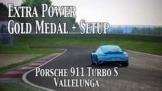 Assetto Corsa “Extra Power” Gold Medal Porsche 911 Turbo S  Vallelunga  Setup [upl. by Yroggerg]