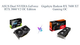 ASUS RTX 3060 V2 OC vs GIGABYTE RX 7600 XT OC Gaming Comparison ⚔️🎮 [upl. by Owiat181]